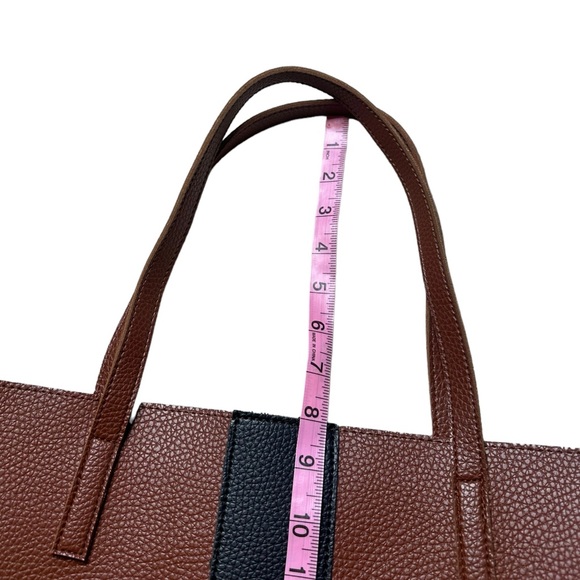 Vince Camuto Luck Tote Vegan Leather Tan & Black - Picture 5 of 10